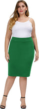 Load image into Gallery viewer, White Plus Size Stretch Bodycon High Waist  Pencil Skirt