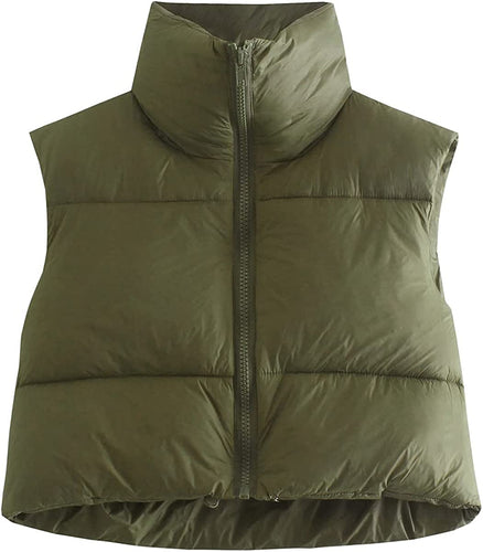 Outerwear Armygreen Lightweight Sleeveless Women's Puffer Vest