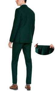 Men's Hunter Green High Society Tuxedo Blazer 3pc Suit Set