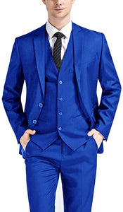Men's Royal Blue Double Breasted 3pc Suit