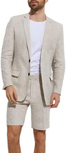 Load image into Gallery viewer, Summer Beach Beige Blazer Short Pants 2 Pieces Men&#39;s Suit