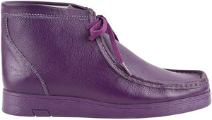 Men's Genuine Leather Purple Moccasin Style Boots
