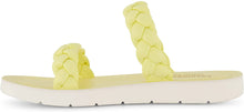 Load image into Gallery viewer, Cushionaire Yellow Island Braided Slide Sandal