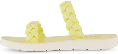 Cushionaire Yellow Island Braided Slide Sandal