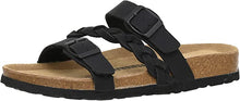 Load image into Gallery viewer, Black Braided Soft Cork Buckle Summer Sandals