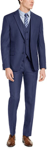Men's Navy Blue High Society Tuxedo Blazer 3pc Suit Set