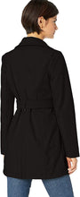 Load image into Gallery viewer, Women&#39;s Classic Double Breasted Black Soft Shell Trench Coat
