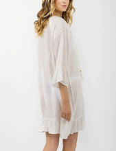 Load image into Gallery viewer, White Ruffled Casual Lace Cover Up
