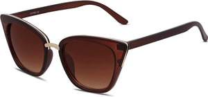 Cat Eye Brown Designer UV400 Protection Sunglasses