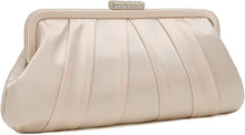 Load image into Gallery viewer, Special Occasion Satin Pleated White Evening Bag