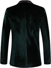 Load image into Gallery viewer, Elegant Green Velvet Men&#39;s Blazer Sport Coat