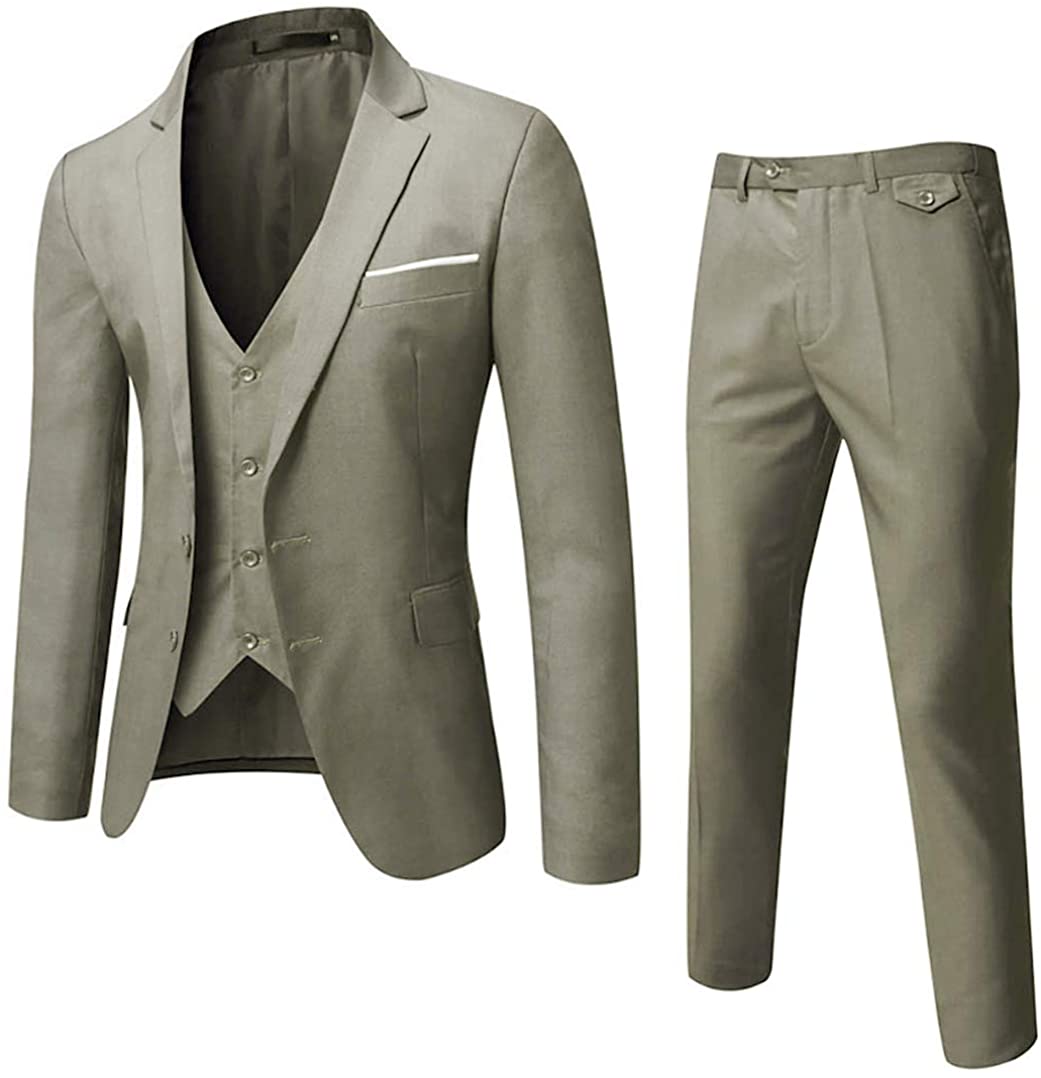 Luxury Olive Green 3pc Formal Men’s Suit