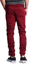 Load image into Gallery viewer, Drop Crotch Burgundy Biker Twill Men&#39;s Jogger Pants