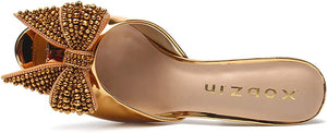 Rich Gold Women's Evening Gold Shoes