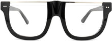 Load image into Gallery viewer, Stylish Acetate Black Oversized Semi-rimless Eyeglasses