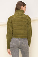 Load image into Gallery viewer, Illusion Brown Sugar Ribbed High Neck Long Sleeves Sweater