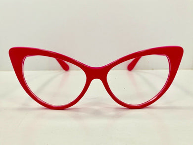 Vintage Style Cat Eye Red Clear Elegant Glasses