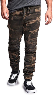 Drop Crotch Camo Biker Twill Men's Jogger Pants