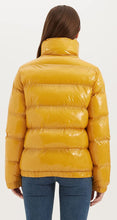 Load image into Gallery viewer, Shiny Padded Yellow Short Bubble Women&#39;s Puffer Jacket