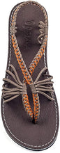 Load image into Gallery viewer, Boho Orange Handwoven Braided Flat Sandals