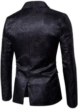 Load image into Gallery viewer, Paisley Black Single Breasted Men&#39;s Dress Suit