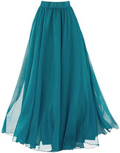 Load image into Gallery viewer, Chiffon of Love Teal Maxi Skirt