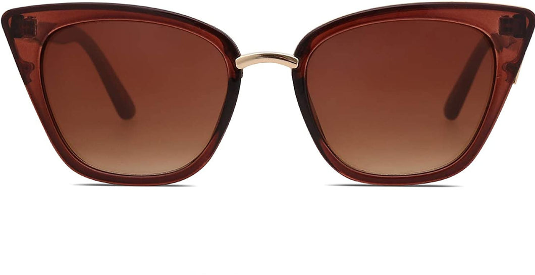 Cat Eye Brown Designer UV400 Protection Sunglasses