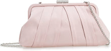 Load image into Gallery viewer, Special Occasion Satin Pleated White Evening Bag