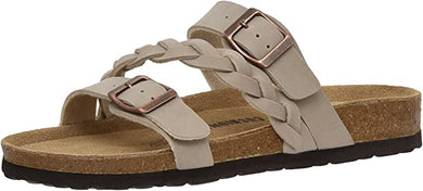 Stone Braided Soft Cork Buckle Summer Sandals