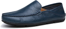 Load image into Gallery viewer, Navy Blue Men&#39;s Premium Genuine Leather Loafers