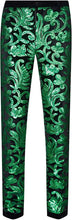 Load image into Gallery viewer, Men&#39;s Green Floral Shiny Sequin Pants