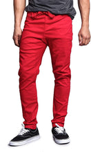 Load image into Gallery viewer, Classic Red Biker Twill Men&#39;s Jogger Pants