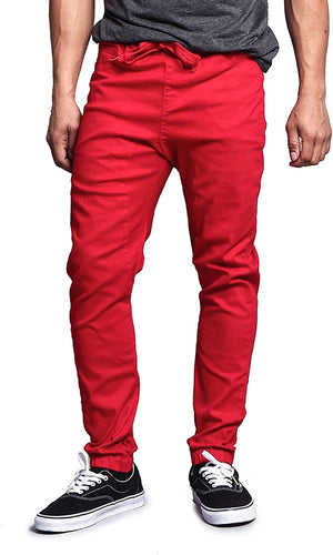 Classic Red Biker Twill Men's Jogger Pants