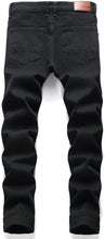 Load image into Gallery viewer, Regular Fit Black Classic Denim Pants