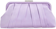 Load image into Gallery viewer, Special Occasion Satin Pleated Lavender Evening Bag