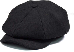 Men's Black Classic Newsboy Gatsby Hat