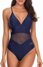 Load image into Gallery viewer, Refine Plunge V Neck Monokini One Piece Swimsuits