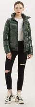 Load image into Gallery viewer, Shiny Padded Green Short Bubble Women&#39;s Puffer Jacket