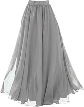 Load image into Gallery viewer, Chiffon of Love Gray Maxi Skirt