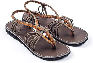 Boho Black Handwoven Braided Flat Sandals