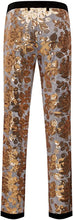 Load image into Gallery viewer, Men&#39;s Black Floral Shiny Sequin Pants