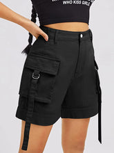 Load image into Gallery viewer, Cargo Summer Green High Waist Summer Shorts