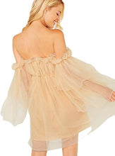 Load image into Gallery viewer, Romantic Chiffon Black Off Shoulder Tulle Dress