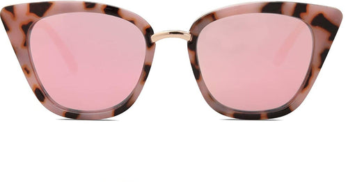 Cat Eye Pink Tortoise Designer UV400 Protection Sunglasses