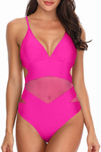 Load image into Gallery viewer, Refine Plunge V Neck Monokini One Piece Swimsuits