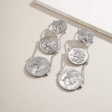 Load image into Gallery viewer, Bohemian Big Silver Coin Fashion Jewelry Earrings