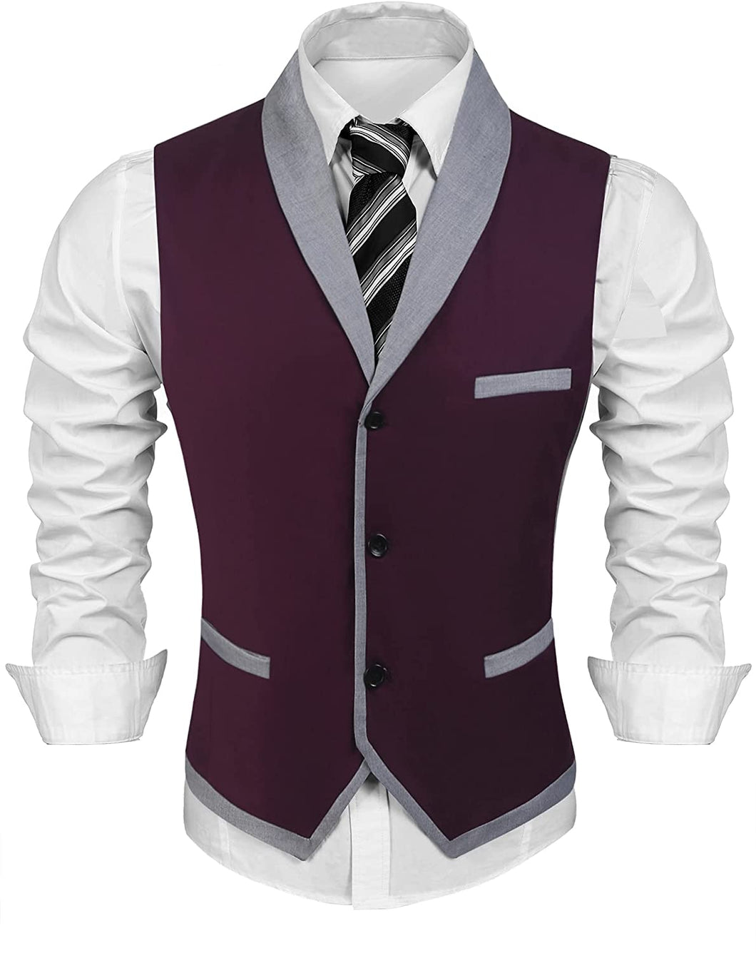 Men's Formal Lapel Sleeveless Slim Fit Suit Vest