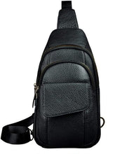 Load image into Gallery viewer, One Shoulder Strap Black Crossbody Chest Sling Bag