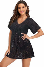 Load image into Gallery viewer, Mahalina Black Swimwear Lace Beach Cover Ups