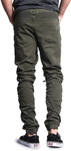 Load image into Gallery viewer, Drop Crotch Olive Biker Twill Men&#39;s Jogger Pants